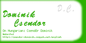 dominik csendor business card
